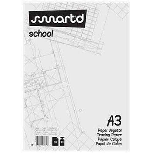 Papel Vegetal A3 92gr 50 Folhas , SMARTD , 1834710 , 5608011078718